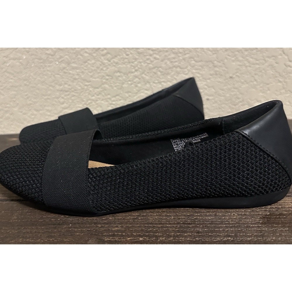 White Mt Slip-On Loafers Women Size 8.5‎ M Black Textile Upper Flats Shoes
